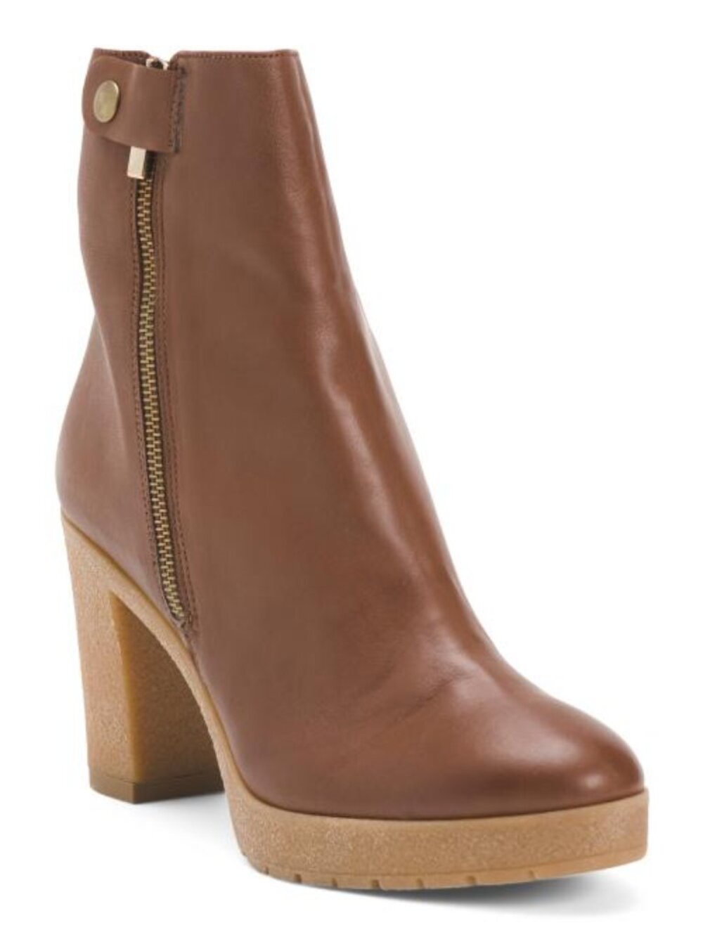 AMALFI Made In Italy Leather Lupetto Heel Booties